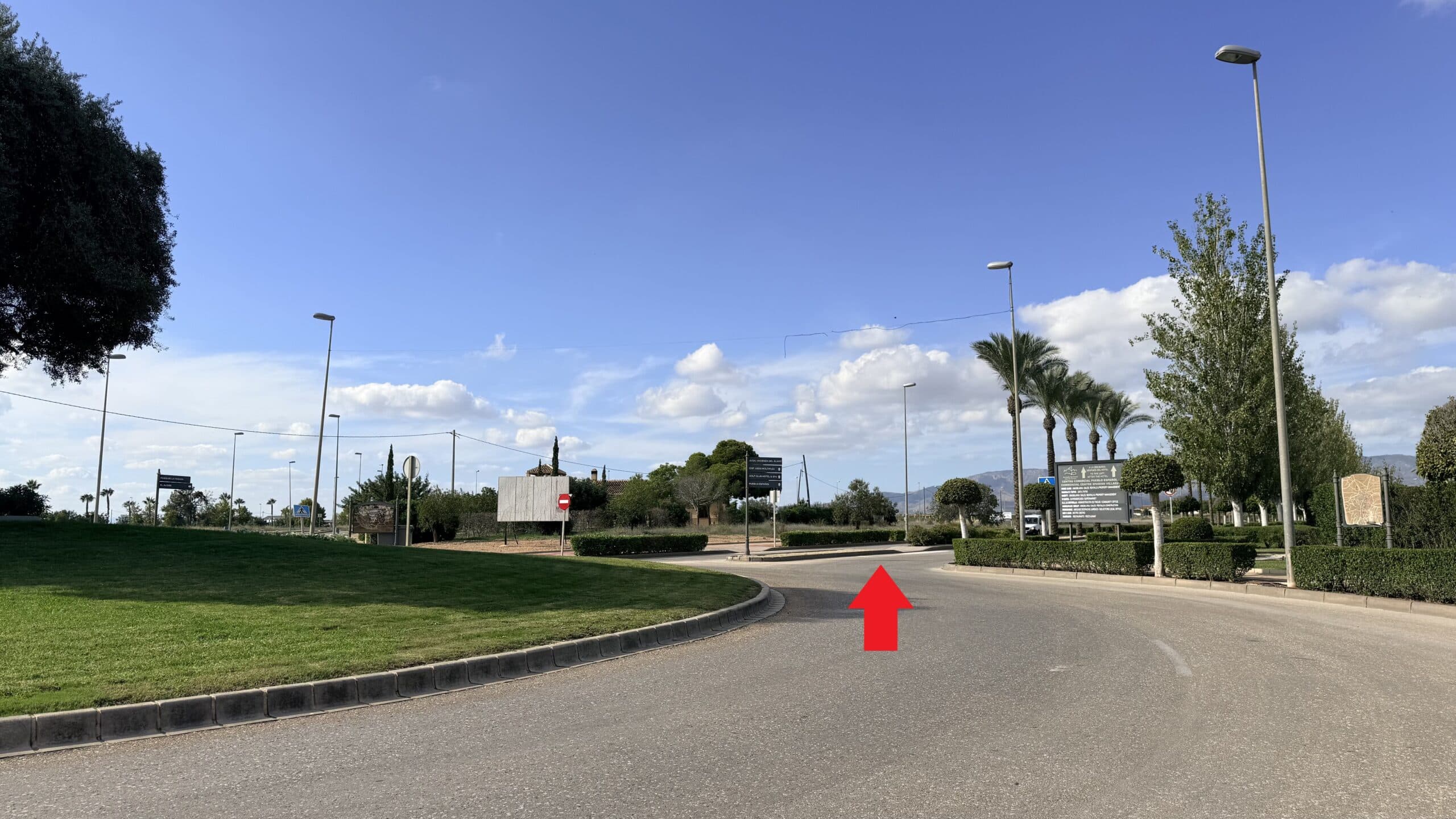 First roundabout go straight